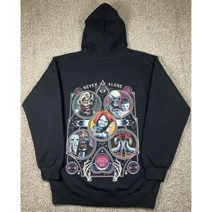 Universal Studio Zip Hoodie Halloween Horror Nights Never Go Alone 2023 Medium